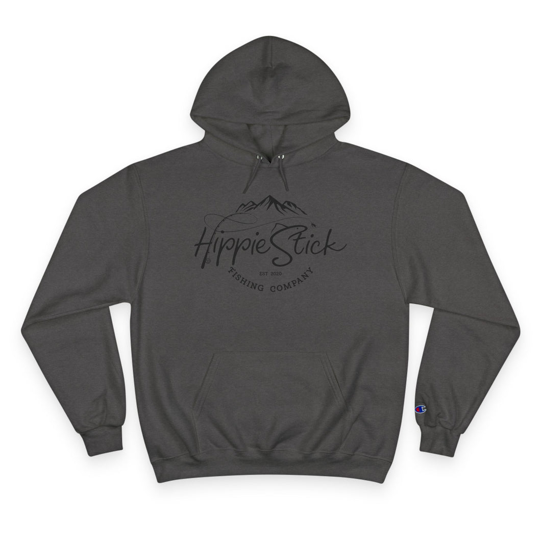 Hippie Stick Fishing Company Hoodie - Mountain Logo Champion Sweatshirt